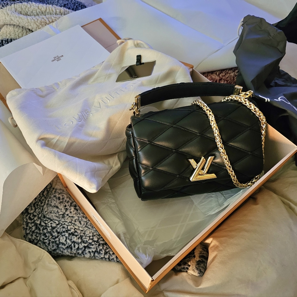 Louis Vuitton GO-14 Lambskin Malletage MM In Black. - Picture 15 of 16